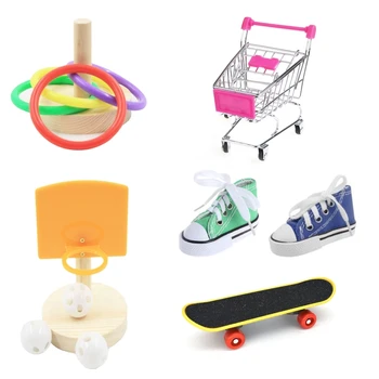 6 Pcs Bird Training Toys Set Shopping Cart Basketball Hoop Stacking Ring Skateboard Mini Sneaker Parrot Intelligence Puzzle Gift
6 Pcs Bird Training Toys Set Shopping Cart Basketball Hoop Stacking Ring Skateboard Mini Sneaker Parrot Intelligence Puzzle Gift