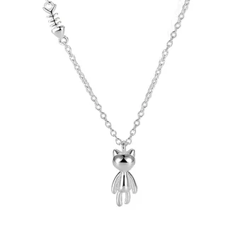 S925 Sterling Silver Cat, Dog and Rabbit Exquisite Necklace Smooth Temperament Cute Animal Clavicle Chain
S925 Sterling Silver Cat, Dog and Rabbit Exquisite Necklace Smooth Temperament Cute Animal Clavicle Chain