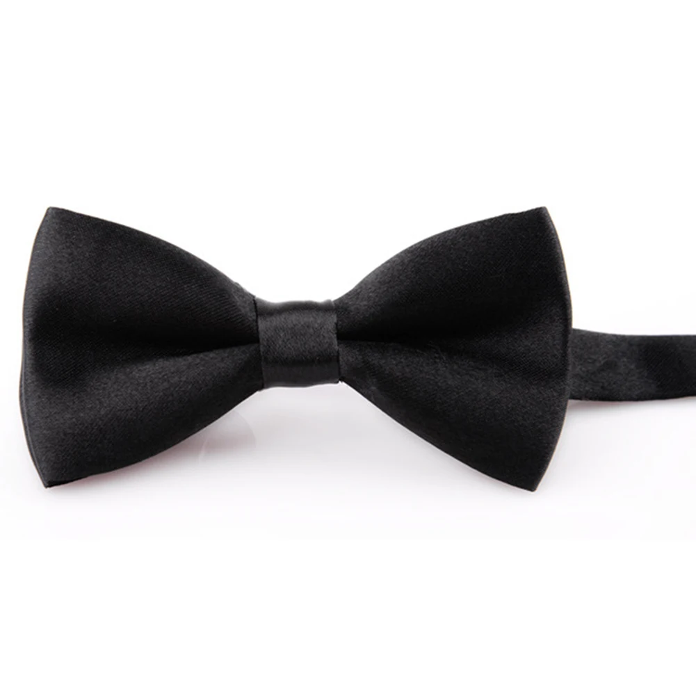 Классический Детский галстук бабочка для мальчиков и девочек модный однотонный