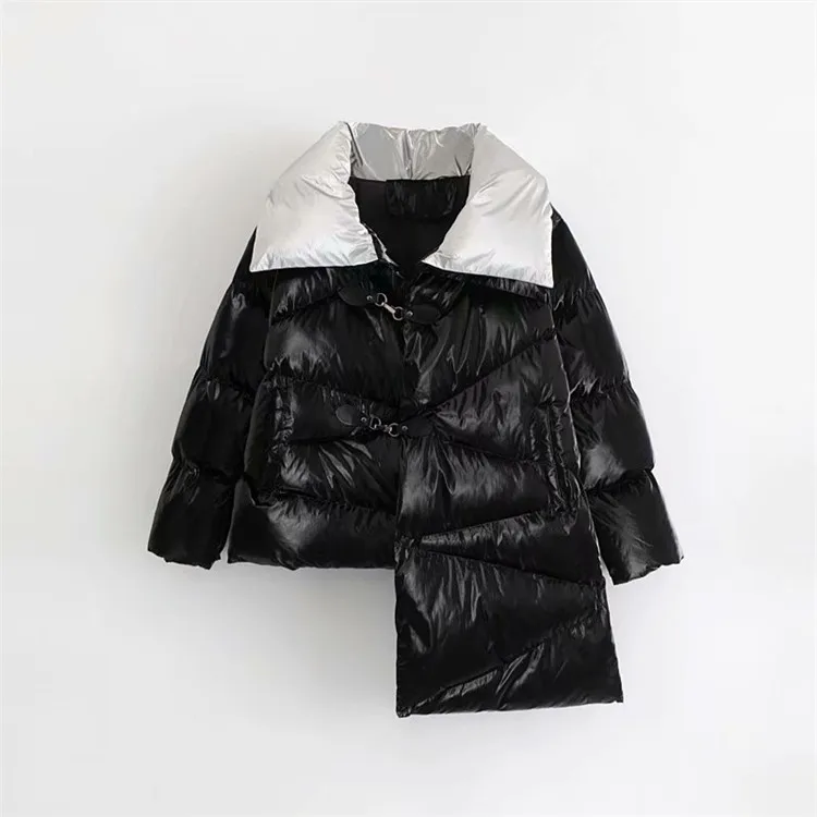2018 Europe And America of Season New Style WOMEN'S Dress Cool Non-symmetrical Buckle Metallic Bright Surface Cotton-padded Clot
2018 Europe And America of Season New Style WOMEN'S Dress Cool Non-symmetrical Buckle Metallic Bright Surface Cotton-padded Clot