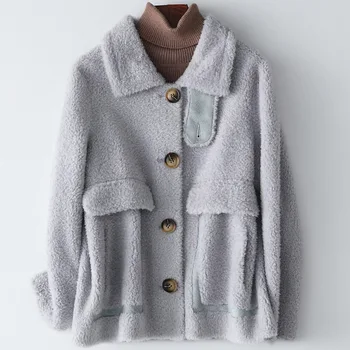 Pink Sheep Sheared Female Composite Fur One Piece Button Coat Beige Autumn Winter New Wool Fur Thick Warm Fur Jacket
Pink Sheep Sheared Female Composite Fur One Piece Button Coat Beige Autumn Winter New Wool Fur Thick Warm Fur Jacket