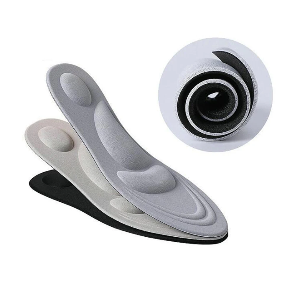 4D Stretch Breathable Deodorant Running Cushion Insoles For Feet Man Women Insoles For Shoes Sole Orthopedic Pad Memory Foam