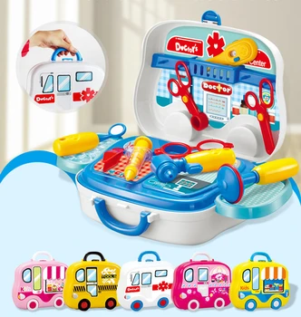 Portable Suitcase Toys Tool Kitchen Cosmetic Medical Kit Children Pretend Play Toys Simulation Make Up/Doctor/Tools/Food Set
Portable Suitcase Toys Tool Kitchen Cosmetic Medical Kit Children Pretend Play Toys Simulation Make Up/Doctor/Tools/Food Set