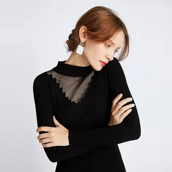 Women Sexy Mesh Front Fit Jumper in Rib Knit
Women Sexy Mesh Front Fit Jumper in Rib Knit