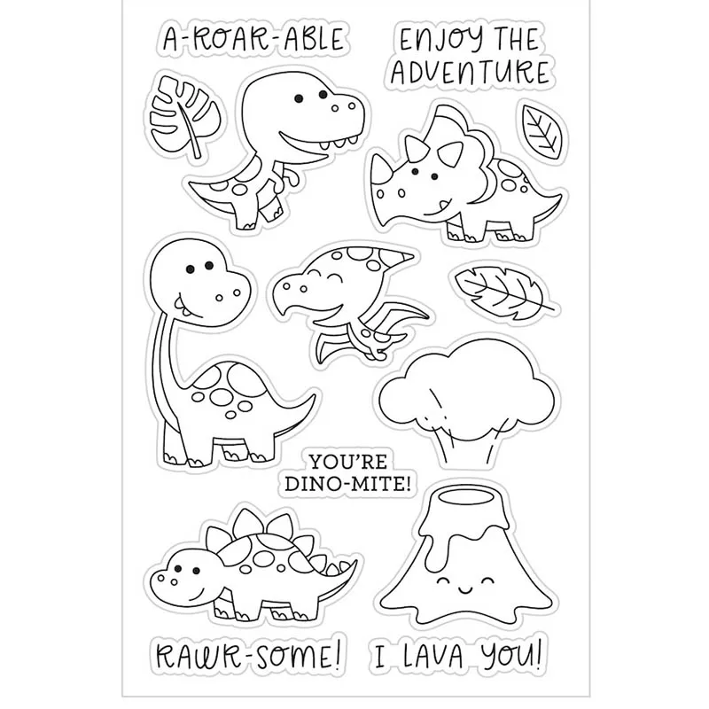 Dinosaur enjoy the adventure Transparent Clear Stamps / Silicone stamp for DIY scrapbooks photo album/Card Making
Dinosaur enjoy the adventure Transparent Clear Stamps / Silicone stamp for DIY scrapbooks photo album/Card Making