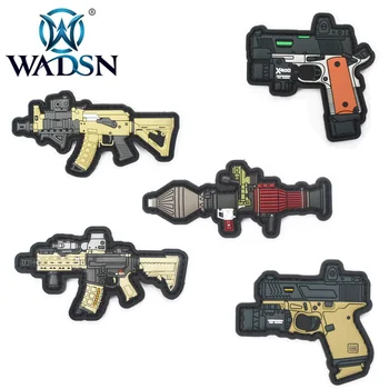 

WADSN Mini MK18 Geissele Modelling Patch Military Army Tactical Morale Patches 1911 Pistol Emblem Appliques Badges Outdoor Tools