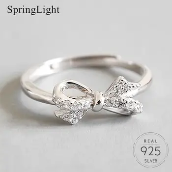 Springlight Cute Micro Drill Butterfly Knot Ring Real 925 Sterling Silver Creative Handmade Fine Jewelry Rings for Women Gift 
Springlight Cute Micro Drill Butterfly Knot Ring Real 925 Sterling Silver Creative Handmade Fine Jewelry Rings for Women Gift