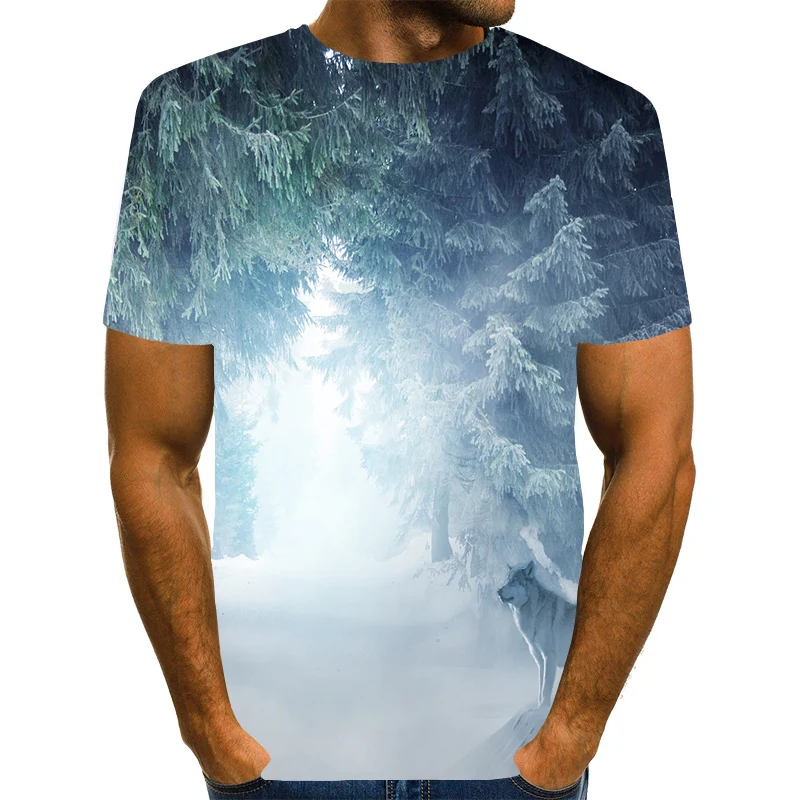 UNEY Forest Wolf Shirts US Size T Shirt Animal Tees 3D Pattern Snow Tree Short Sleeve For Men Beast Tops
UNEY Forest Wolf Shirts US Size T Shirt Animal Tees 3D Pattern Snow Tree Short Sleeve For Men Beast Tops