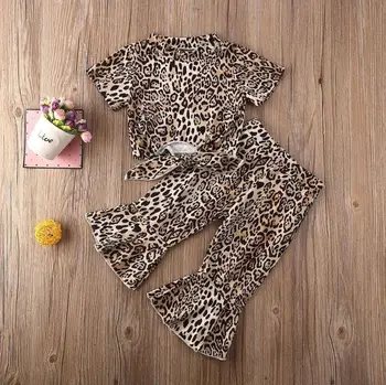 Fashion Kids Baby Girl Clothes Sets Summer 2Pcs T-Shirt+Leopard Flare Trousers Outfits Kids Girl Sets
Fashion Kids Baby Girl Clothes Sets Summer 2Pcs T-Shirt+Leopard Flare Trousers Outfits Kids Girl Sets