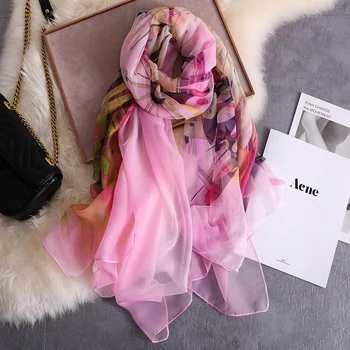 Women Floral Silk Scarf Thin Print Shawls Beach Stole Lady Foulard Pashmina Scarves Femme Bufanda 2020 Fashion
Women Floral Silk Scarf Thin Print Shawls Beach Stole Lady Foulard Pashmina Scarves Femme Bufanda 2020 Fashion