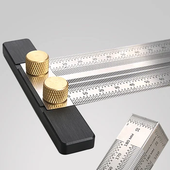 Scale Ruler T-type Hole Ruler Stainless Woodworking Scribing Mark Line Gauge Carpenter Measuring Tool 180/200/300/400mm
Scale Ruler T-type Hole Ruler Stainless Woodworking Scribing Mark Line Gauge Carpenter Measuring Tool 180/200/300/400mm