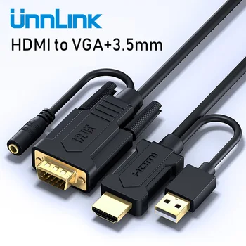 Unnlink HDMI to VGA Cable HDMI to VGA Converter Adapter 1080P@60H with 3.5mm jack Audio Cable for Computer XBOX PS3 PS4 TV Box
Unnlink HDMI to VGA Cable HDMI to VGA Converter Adapter 1080P@60H with 3.5mm jack Audio Cable for Computer XBOX PS3 PS4 TV Box