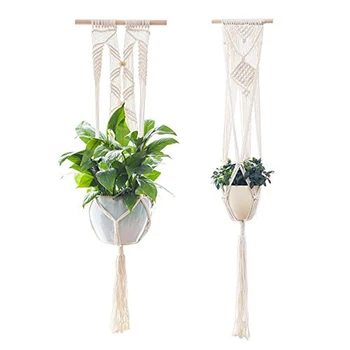 2PCS Flower Pot Holder Macrame Plant Hanger Hanging Planter Basket Braided Rope Macrame Plant Hanger 2020 New Arrival
2PCS Flower Pot Holder Macrame Plant Hanger Hanging Planter Basket Braided Rope Macrame Plant Hanger 2020 New Arrival