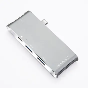YC204 Aluminum Alloy Type-C Hub USB 3.0 HUB Type-C 4K Video HD Output TF Card Reader usb-c hub Adapter for Apple MacBook
YC204 Aluminum Alloy Type-C Hub USB 3.0 HUB Type-C 4K Video HD Output TF Card Reader usb-c hub Adapter for Apple MacBook