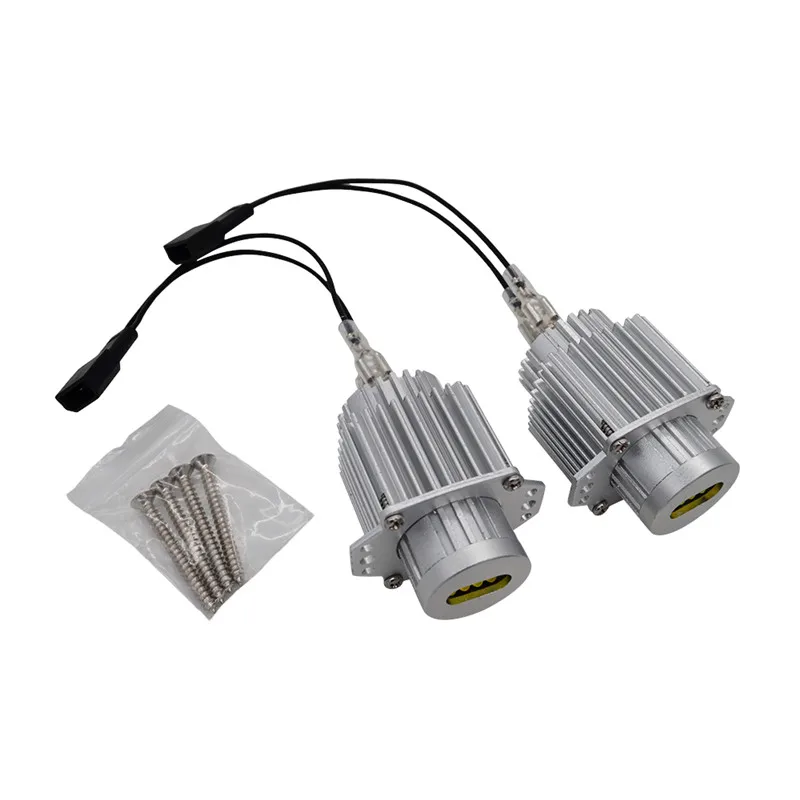 HIDLT 80W White LED Angel Eyes Halo Ring Marker Error Free LED Bulbs For Auto Headlight E90 E91 3 Series 320 325i 328i 335i (5)
