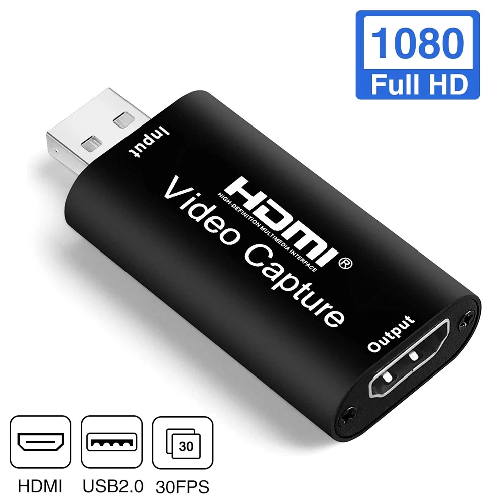 HDMI to USB Capture Card Game Video and Audio Capture Card 1080p 30fps Record Directly to Computer for Gaming Live Broadcasting
HDMI to USB Capture Card Game Video and Audio Capture Card 1080p 30fps Record Directly to Computer for Gaming Live Broadcasting