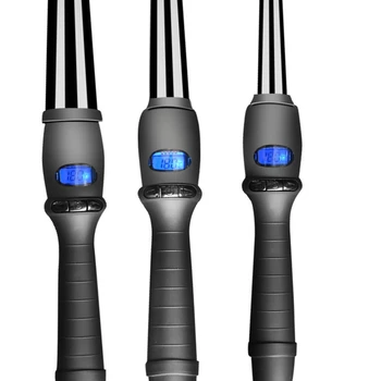 Lcd Curlers Conical Curling Iron Single Tube Ceramic Glaze Pear Flower Cone Electric Hair Curly Hair 
Lcd Curlers Conical Curling Iron Single Tube Ceramic Glaze Pear Flower Cone Electric Hair Curly Hair