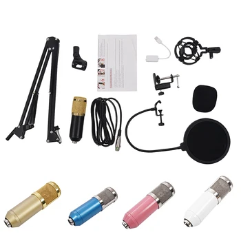 BM800 Condenser Microphone Kit Studio Suspension Boom Scissor Arm Sound Card
BM800 Condenser Microphone Kit Studio Suspension Boom Scissor Arm Sound Card