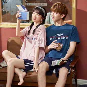 Pajama Sets Summer Short Sleeve Pants Large Size 3XL Letter Printed Breathable Trendy Couples Korean Style Homewear Sleepwear
Pajama Sets Summer Short Sleeve Pants Large Size 3XL Letter Printed Breathable Trendy Couples Korean Style Homewear Sleepwear