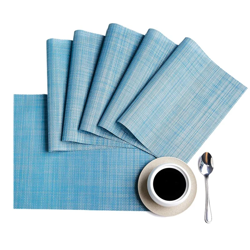 Placemats, PVC Table Mats,Placemat Sets of 6 Non-Slip Washable Coffee Mats,Heat Resistant Kitchen Table Mats
Placemats, PVC Table Mats,Placemat Sets of 6 Non-Slip Washable Coffee Mats,Heat Resistant Kitchen Table Mats