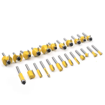 24pcs Tongue and Groove Set 1/4 Inch Shank Router Bit T Shape Wood Milling Cutter Set Wooden Corner Polishing Woodwork Kit Tool
24pcs Tongue and Groove Set 1/4 Inch Shank Router Bit T Shape Wood Milling Cutter Set Wooden Corner Polishing Woodwork Kit Tool