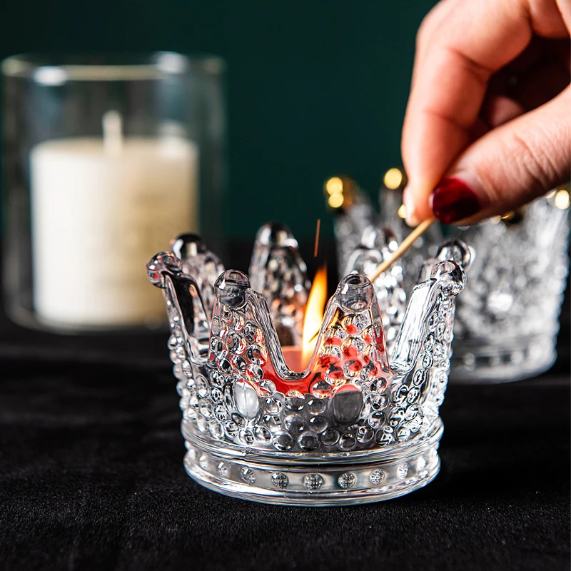 Nordic Style Candleglass Crown Candlestick Wedding Decorative Ring Jewelry Tray Store Bathroom Romantic Party Centerpieces
Nordic Style Candleglass Crown Candlestick Wedding Decorative Ring Jewelry Tray Store Bathroom Romantic Party Centerpieces