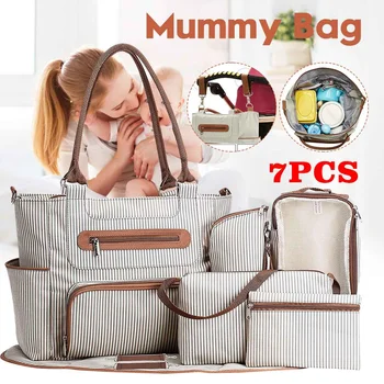 7PCS/set Baby Nappy Tote Bag Diaper Bag Large Capacity For Baby Care Maternity Mummy Bags Travel Nursing Bag With Stroller Strap
7PCS/set Baby Nappy Tote Bag Diaper Bag Large Capacity For Baby Care Maternity Mummy Bags Travel Nursing Bag With Stroller Strap