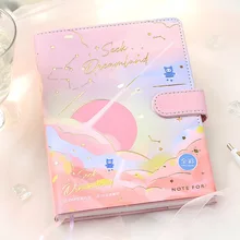 

Note For Dreams Colorful Sky World Soft PU Leather Notebook 98 Sheets DIY Undated Weekly Plan+Grid+Blank+Dotted Paper