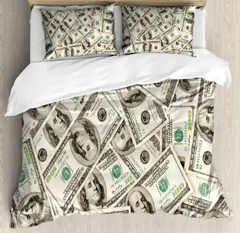 Money Duvet Cover Set Heap of Dollars Pattern Currency Pile with Ben Franklin Portrait Wealth Theme Decorative 3 Piece Bedding
Money Duvet Cover Set Heap of Dollars Pattern Currency Pile with Ben Franklin Portrait Wealth Theme Decorative 3 Piece Bedding
