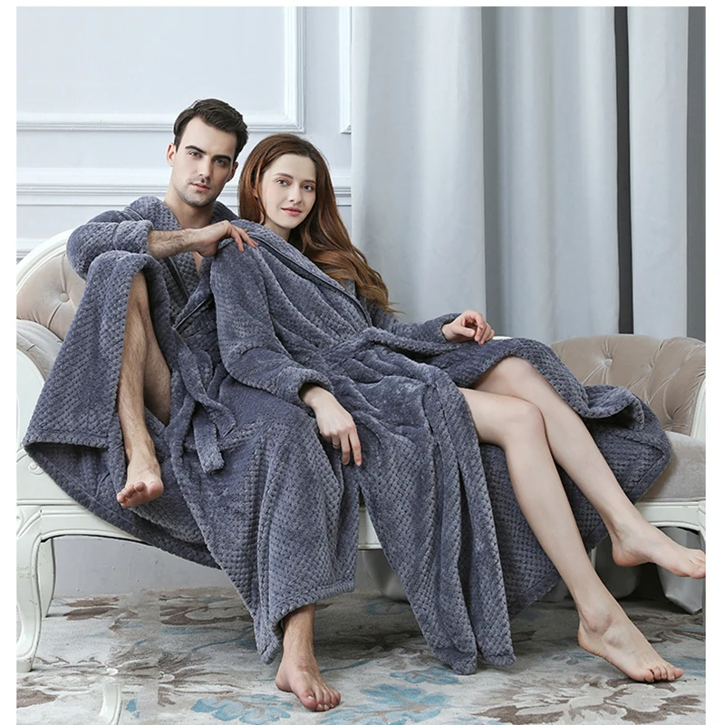 Gray Couple Winter Warm Nightgown 2019 New Flannel Bathrobe Gown Loose Solid Super Soft Home Robe Dress Casual Long Sleepwear
Gray Couple Winter Warm Nightgown 2019 New Flannel Bathrobe Gown Loose Solid Super Soft Home Robe Dress Casual Long Sleepwear