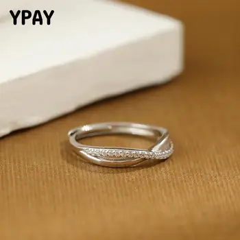 YPAY 100% Real 925 Sterling Silver Open Rings for Women Korea Cross Zircon Adjustable Finger Ring Fine Wedding Jewelry YMR1053
YPAY 100% Real 925 Sterling Silver Open Rings for Women Korea Cross Zircon Adjustable Finger Ring Fine Wedding Jewelry YMR1053