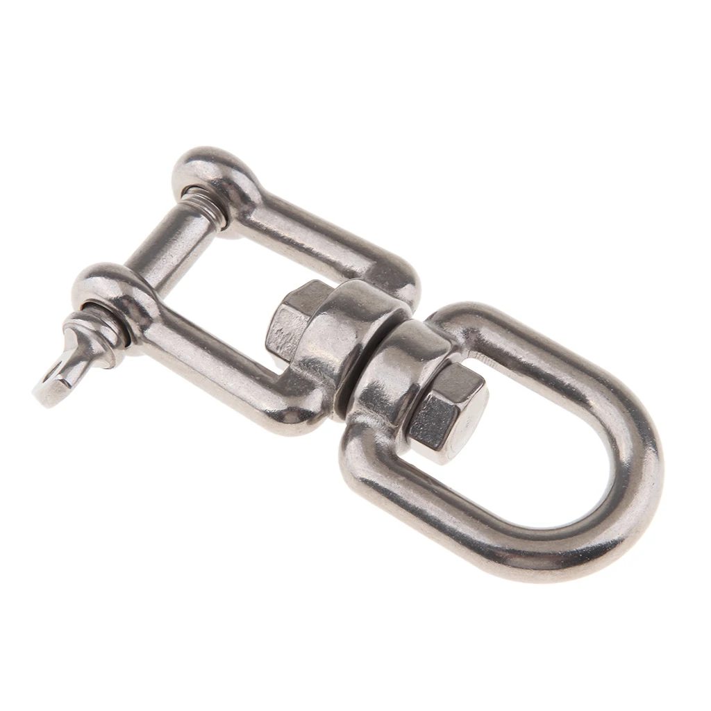 Stainless Steel Anchor Chain Eye Shackle Snap Hook Swivel Jaw 8mm Silver Stainless Steel Anchor Chain Eye Shackle Snap Hook Swivel Jaw 8mm Silver