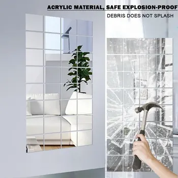 9/16/32PCs 3D Acrylic Mirror Wall Decor Stickers DIY Art Self-Adhesive Decoration For Living Room Bedroom Bathroom 15X15cm 
9/16/32PCs 3D Acrylic Mirror Wall Decor Stickers DIY Art Self-Adhesive Decoration For Living Room Bedroom Bathroom 15X15cm
