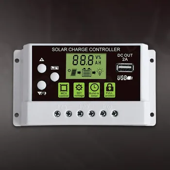 10A 12V/24V Solar Charge Controller Switch LCD Display Solar Panel Battery Regulator Charge Controller for Lithium Battery
10A 12V/24V Solar Charge Controller Switch LCD Display Solar Panel Battery Regulator Charge Controller for Lithium Battery