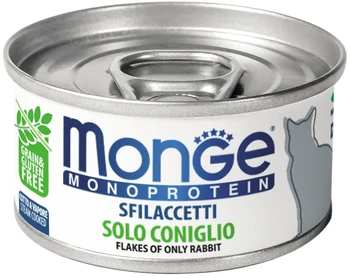 MONGE MONGE CAT MONOPROTEIN monobelkovye for adult cats with rabbit flakes 80g
MONGE MONGE CAT MONOPROTEIN monobelkovye for adult cats with rabbit flakes 80g
