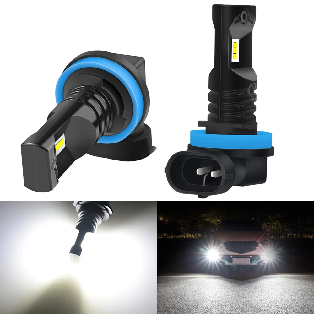 2 шт. 1600LM 9005 9006 H8 H11 светодиодные лампы для противотуманных фар 12V H1 H3 H10 PSX24W H16 880 881