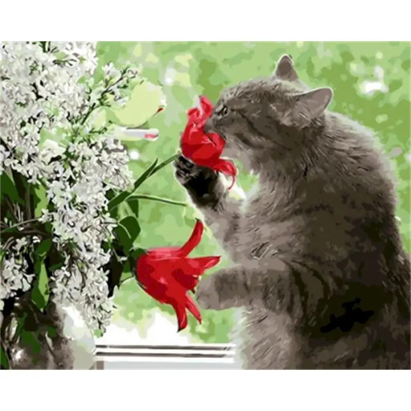 Cat And Flowers Animals Oil Painting By Numbers For Adults Paints By Number Canvas Modern Painting 40x50cm DIY Home Decor Art
Cat And Flowers Animals Oil Painting By Numbers For Adults Paints By Number Canvas Modern Painting 40x50cm DIY Home Decor Art
