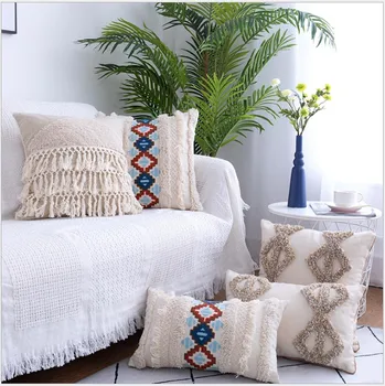 Morocco Handmade Geometric Embroidery Pillow Cover Beige Tassels Home Decor Cushion Cover PillowCase Pillow Sham 30x50cm/45x45cm
Morocco Handmade Geometric Embroidery Pillow Cover Beige Tassels Home Decor Cushion Cover PillowCase Pillow Sham 30x50cm/45x45cm