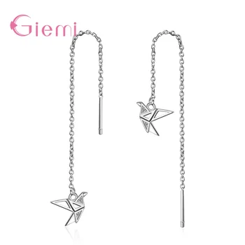 New Lovely Paper Cranes Long Drop Earrings Women's Tassel Ear Line Dangle Charms Pendant Chain Jewellery Accessories
New Lovely Paper Cranes Long Drop Earrings Women's Tassel Ear Line Dangle Charms Pendant Chain Jewellery Accessories