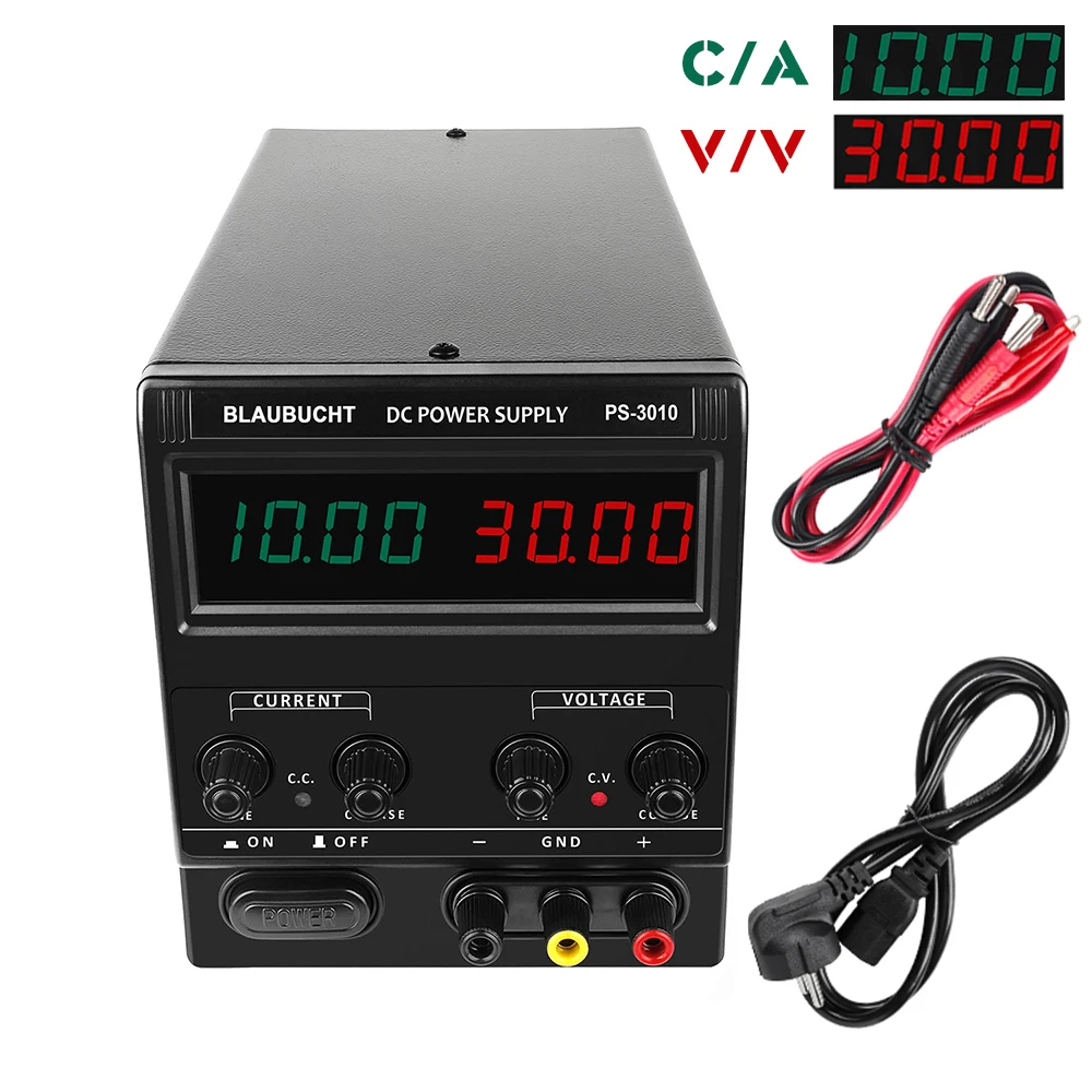 BLAUBUCHT Fine Adjustment Lab Switching Power Supply 30 V 10A Adjustable Power Source Voltage And Current Regulator 110V 220V
BLAUBUCHT Fine Adjustment Lab Switching Power Supply 30 V 10A Adjustable Power Source Voltage And Current Regulator 110V 220V