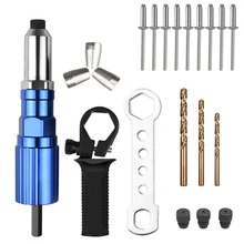 Electric rivet gun 2.4mm-4.8mm core pull riveting conversion head wireless riveting tool with 3 twist drill and 150 Rivet.
Electric rivet gun 2.4mm-4.8mm core pull riveting conversion head wireless riveting tool with 3 twist drill and 150 Rivet.