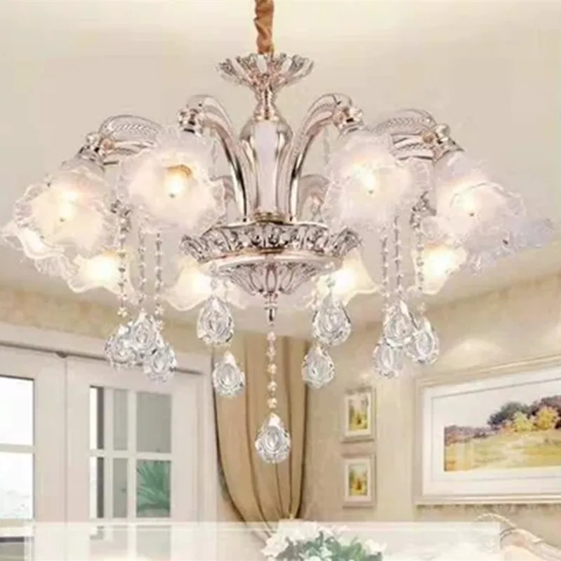 Роскошная хрустальная люстра лампа для гостиной комнатное освещение
