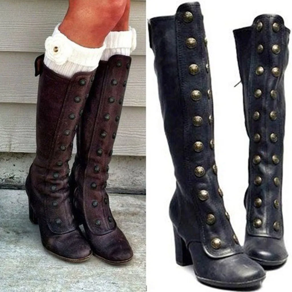 Winter pu leather women knee high boots low heels platform ladies shoes zipper rivet strap vintage riding boots zapatos mujer#G7
Winter pu leather women knee high boots low heels platform ladies shoes zipper rivet strap vintage riding boots zapatos mujer#G7