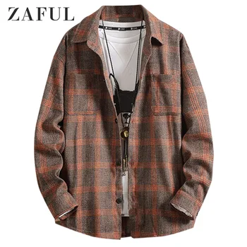 ZAFUL Men Spring Plaid Pattern Pocket Decorated Long-Sleeved Shirt Turn-Down Collar Button Up Shirt Casual Shirts Jackets Autumn
ZAFUL Men Spring Plaid Pattern Pocket Decorated Long-Sleeved Shirt Turn-Down Collar Button Up Shirt Casual Shirts Jackets Autumn