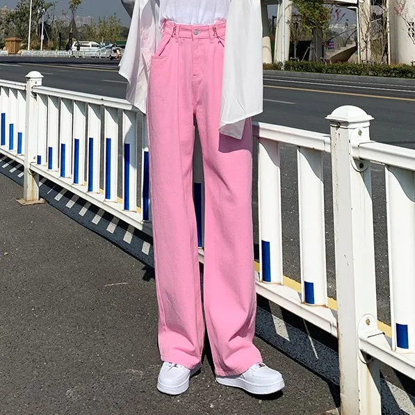 2021 Spring High-Waisted Wide-Leg Jeans Women Korean Version Large Size Pink Washed Boyfriend Jeans Straight Women'S Jeans
2021 Spring High-Waisted Wide-Leg Jeans Women Korean Version Large Size Pink Washed Boyfriend Jeans Straight Women'S Jeans