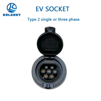 EV IEC62196 charging Socket Type2 European standard EV charging Type 2 connector for without cable
EV IEC62196 charging Socket Type2 European standard EV charging Type 2 connector for without cable