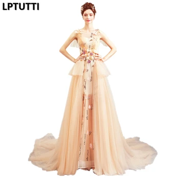 LPTUTTI Appliques Embroidery New For Women Elegant Date Ceremony Party Prom Gown Formal Gala Events Luxury Long Evening Dresses 
LPTUTTI Appliques Embroidery New For Women Elegant Date Ceremony Party Prom Gown Formal Gala Events Luxury Long Evening Dresses