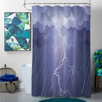 Shower Curtains Blue and red Night,Lightning Strike Thunderstorm in The Air at Dark Night Rainy Electric Force Flashes Image,
Shower Curtains Blue and red Night,Lightning Strike Thunderstorm in The Air at Dark Night Rainy Electric Force Flashes Image,