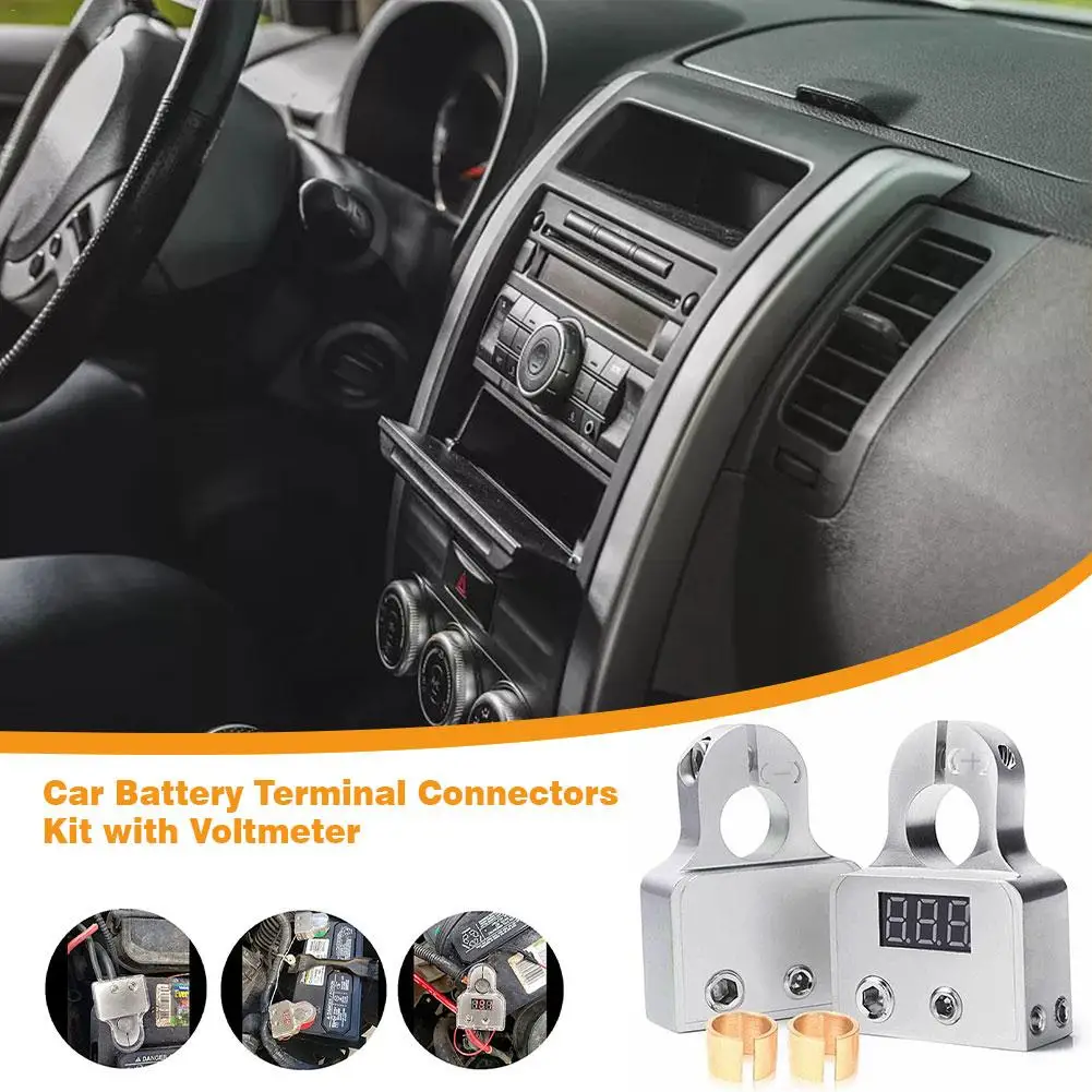 Car Battery Terminal Connectors Kit Positive Negative Car Battery Post Clamp With Voltmeter Display For Car Auto Accessories
Car Battery Terminal Connectors Kit Positive Negative Car Battery Post Clamp With Voltmeter Display For Car Auto Accessories