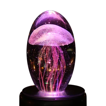 Jelly Fish Crystal Table Decoration Lamp Multi Color Bedside Led Light with light Base Baby Sleeping Night 3DLed
Jelly Fish Crystal Table Decoration Lamp Multi Color Bedside Led Light with light Base Baby Sleeping Night 3DLed